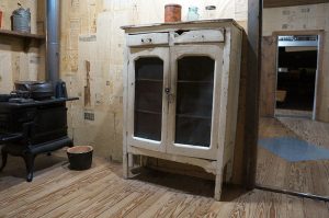 Pie safe brazier, and stove in the kitchen