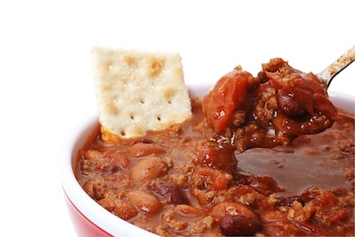 Chili with Saltine Cracker