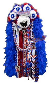 Blue and red mum