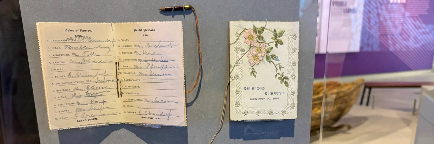 Walter Janull dance cards, from Jane Jochimsen May Family Papers, UT San Antonio Libraries Special Collections