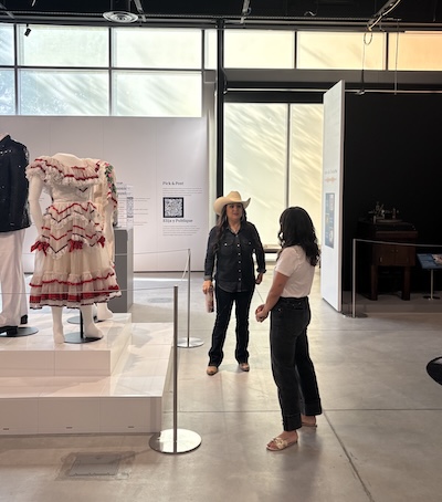UT San Antonio Artist-in-Residence Shelly Lares shares stories with ITC Head Curator Bianca Alvarez