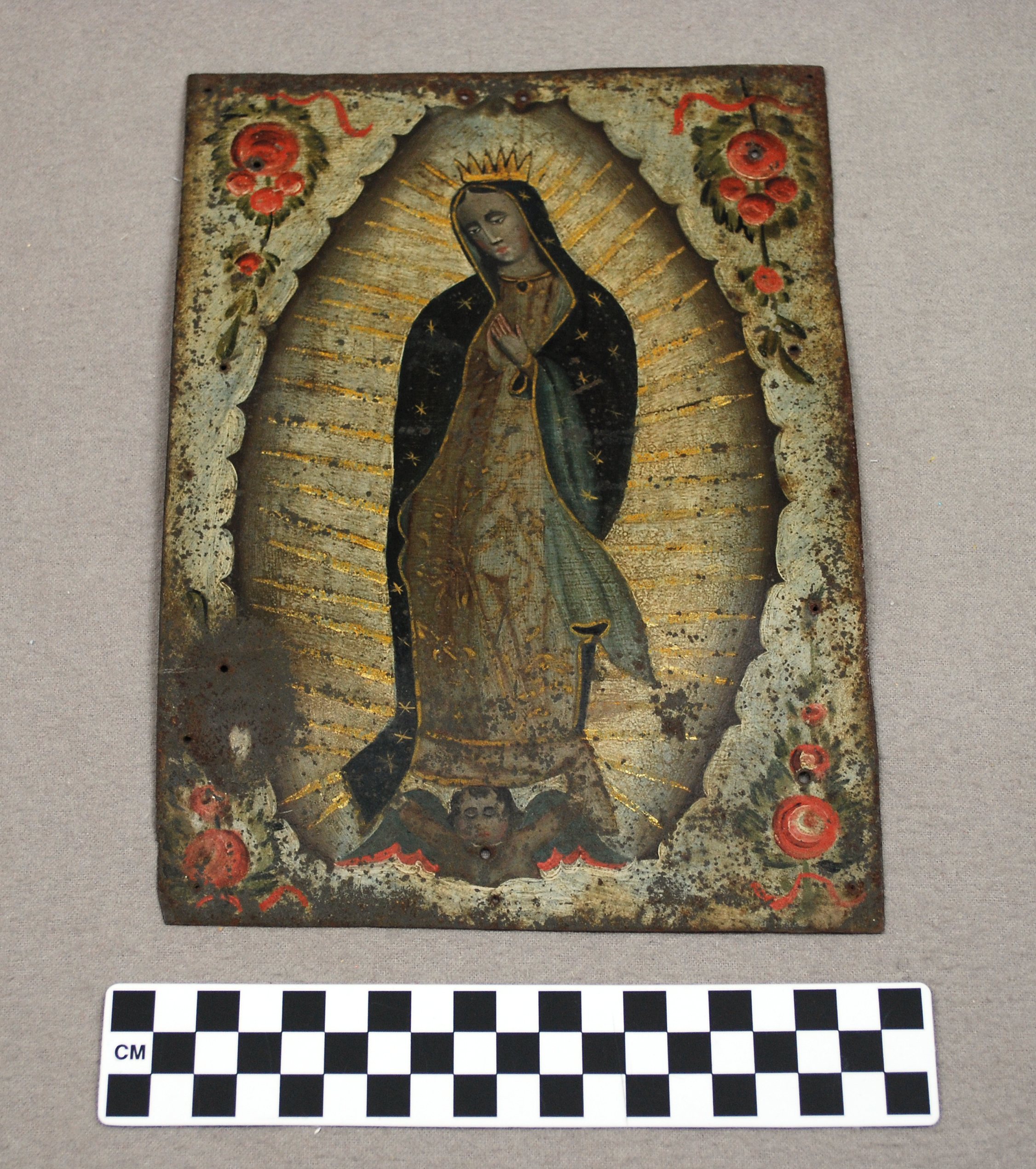 Object: Retablo (The Virgin of Guadalupe) | UTSA Institute Of Texan Cultures