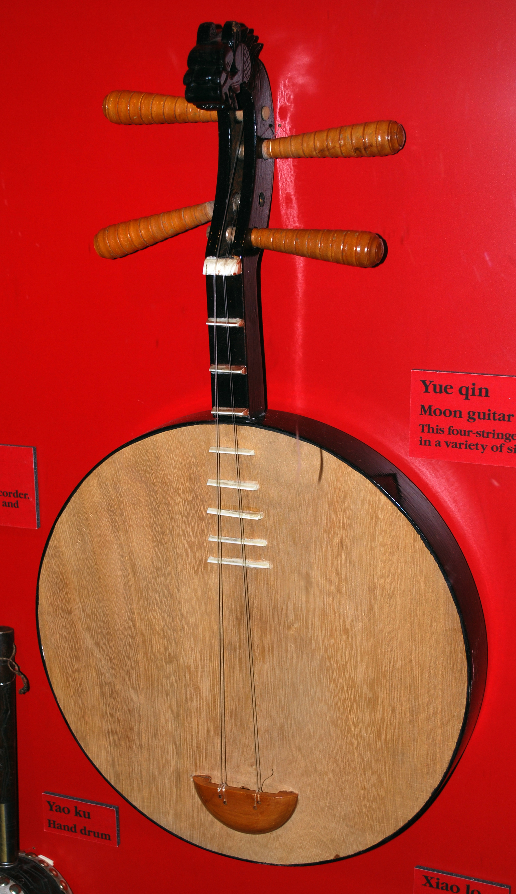Object: Guitar (yueqin (moon guitar)) | UTSA Institute Of Texan Cultures