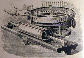 1843 Charles Thurber Patent Printer. Image from www.officemuseum.com via Wikimedia Commons.