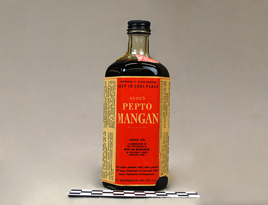 Gude's Pepto-Mangan Bottle