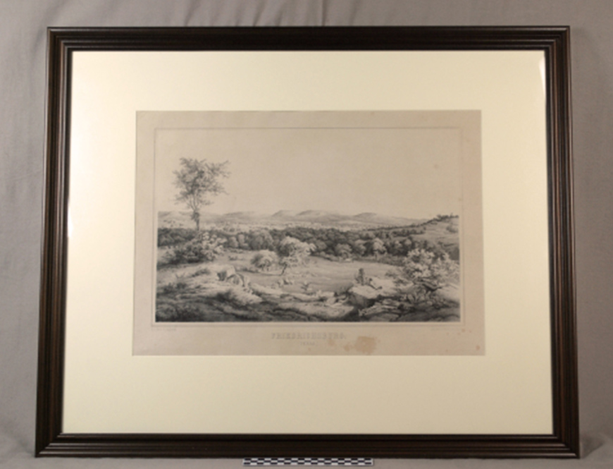 Lithograph of the Texas Hill Country in Fredericksburg