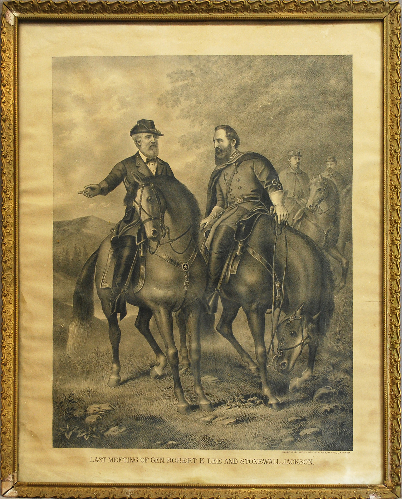 Last Meeting of Generals Robert E New 13x16 Poster Lee and Stonewall Jackson 