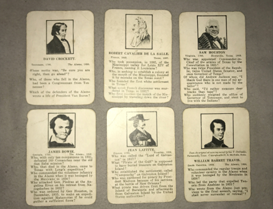 Object: Card game (Texas Heroes Trivia Card Game)