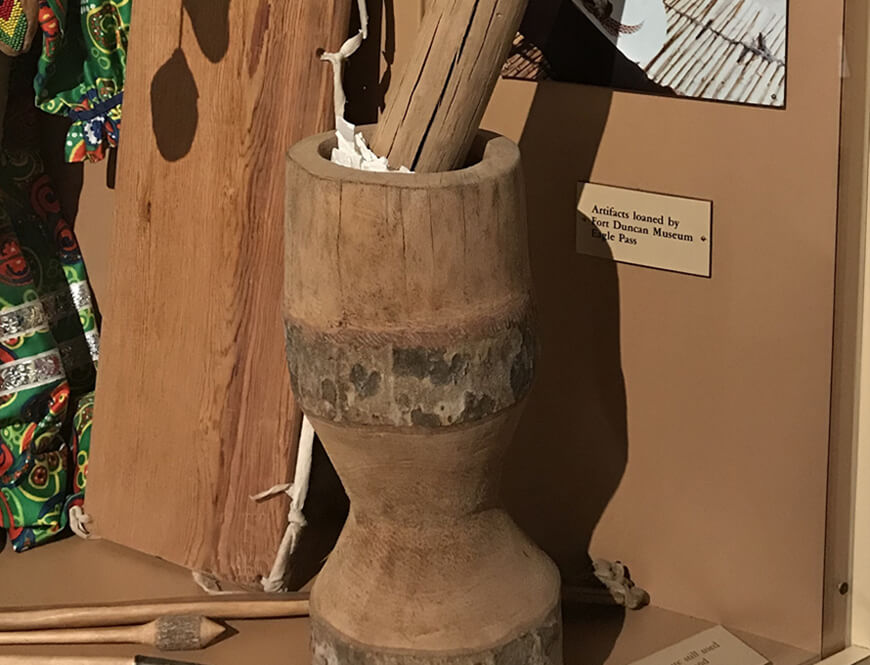Kickapoo tribe wooden mortar and pestle